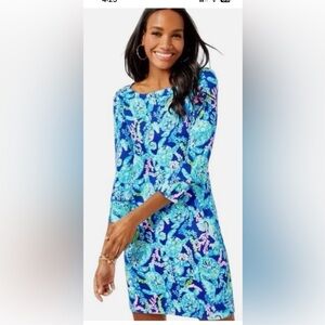 LILLY PULITZER Sophie Dress TURTLE VILLA Corsica Blue size Medium